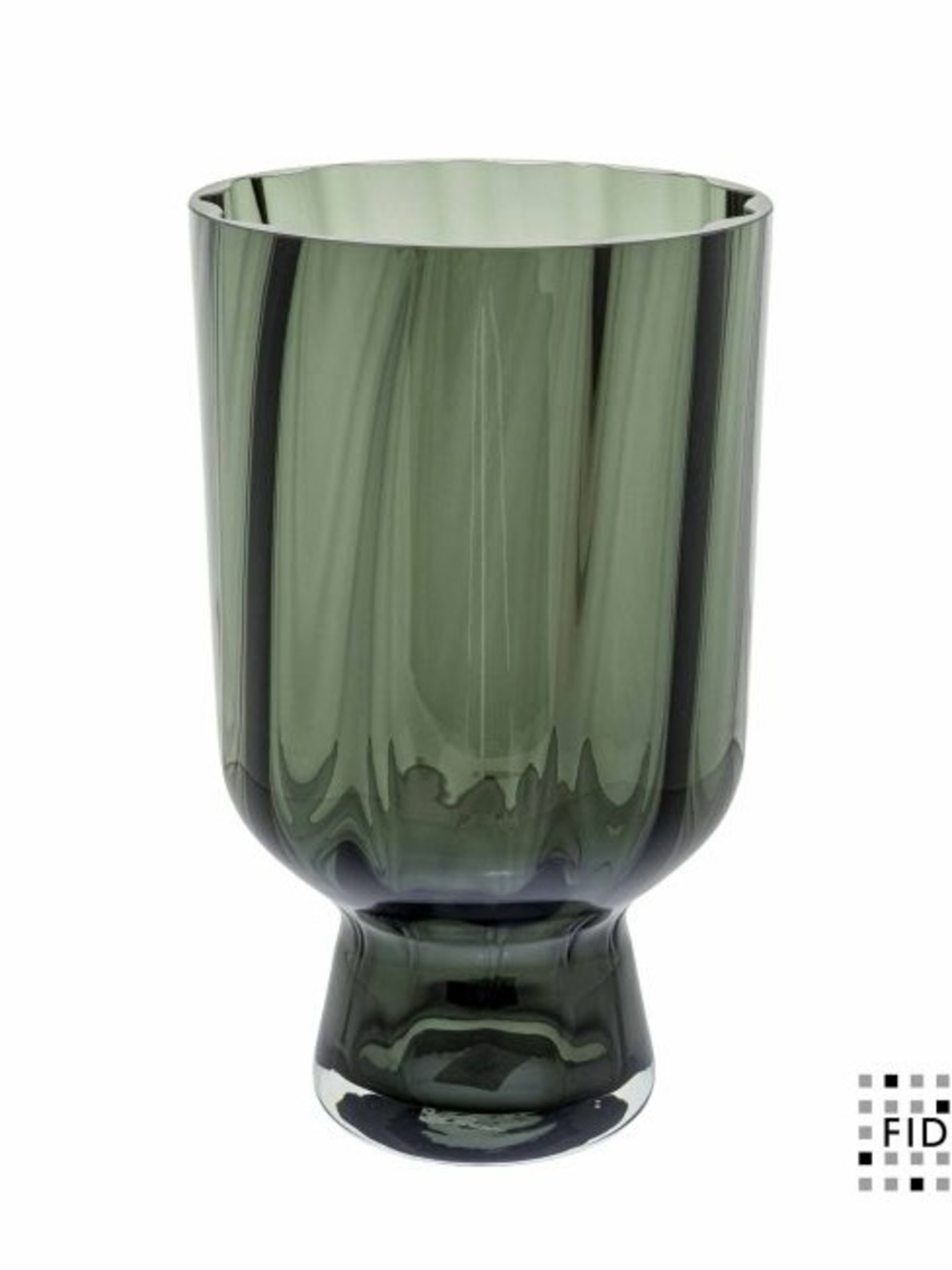 Smoked Green Glass Pedestal Vase - Home Accents - Picture 2 of 6